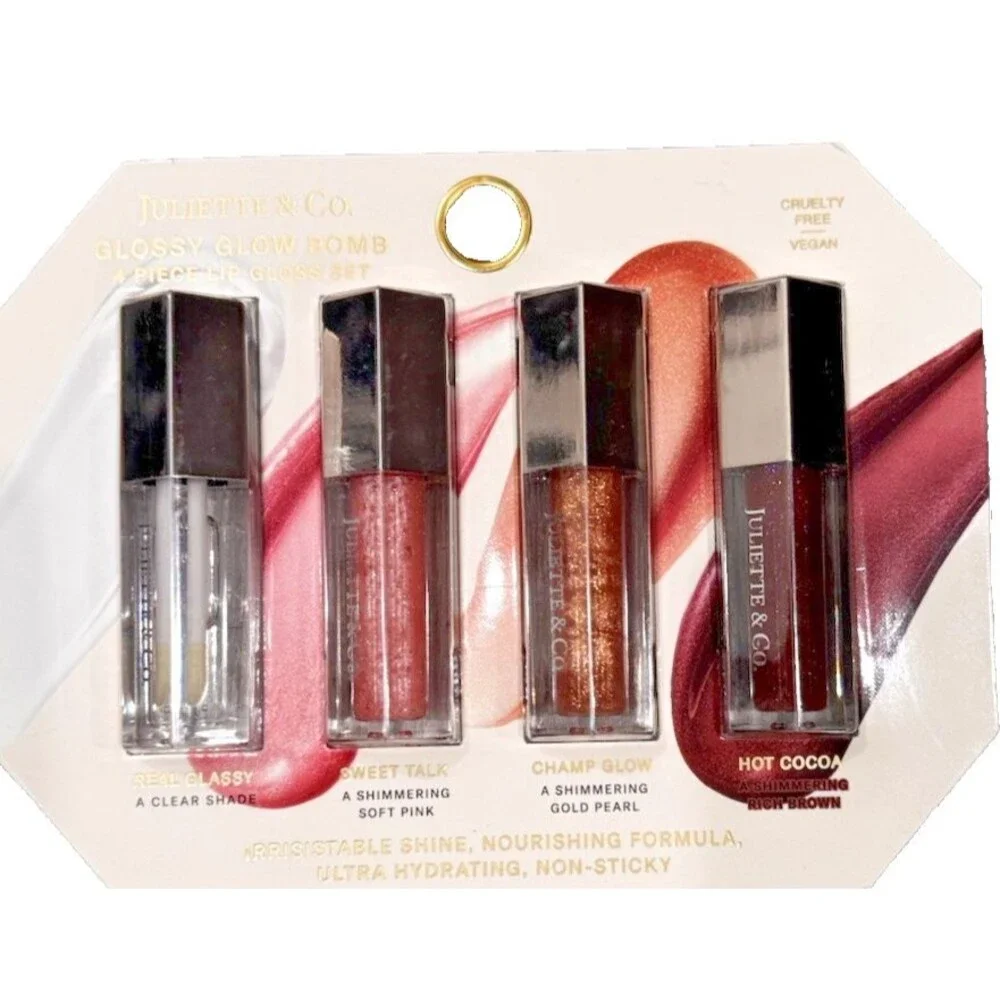Juliette & Co Glossy Glow Bomb 4 Piece Lip Gloss Set